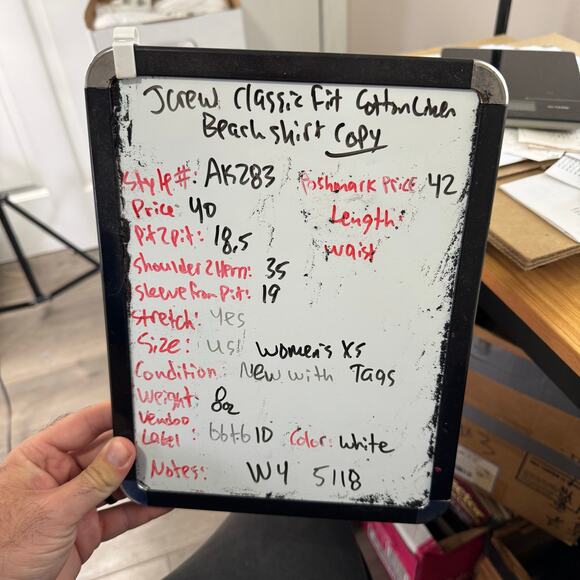 J Crew Classic Fit Linen Cotton Long Sleeve Button Up Beach Shirt US Women's XS - Picture 6 of 6